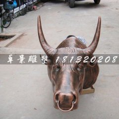 玻璃鋼牛頭，玻璃鋼仿銅牛頭