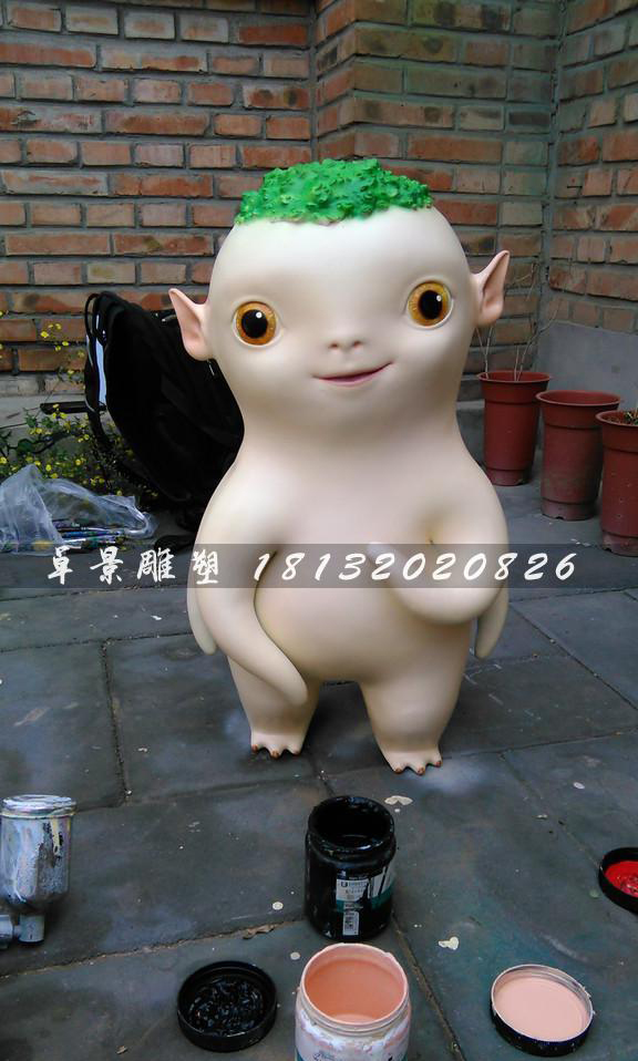 玻璃鋼胡巴雕塑，玻璃鋼卡通雕塑