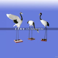 仙鶴雕塑，玻璃鋼仙鶴，彩色仙鶴雕塑