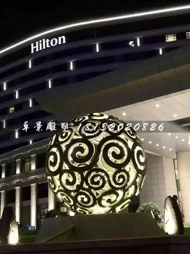 不銹鋼鏤空球雕塑，大型廣場不銹鋼，不銹鋼透光鏤空球雕塑