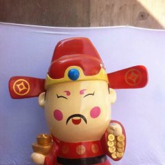 玻璃鋼財神雕塑，玻璃鋼卡通財神雕塑