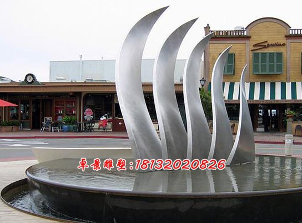 不銹鋼翅膀雕塑，不銹鋼廣場(chǎng)雕塑 (2)