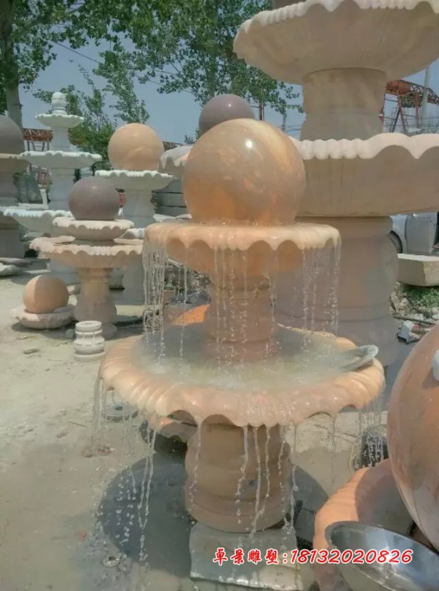 風水球，晚霞紅風水球