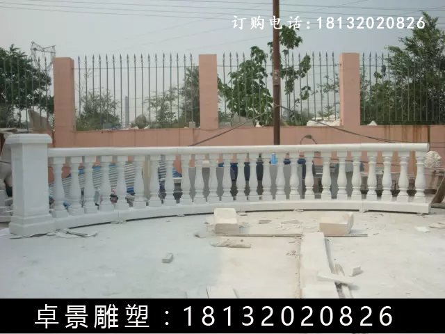 石欄桿，漢白玉石欄桿雕塑 (5)