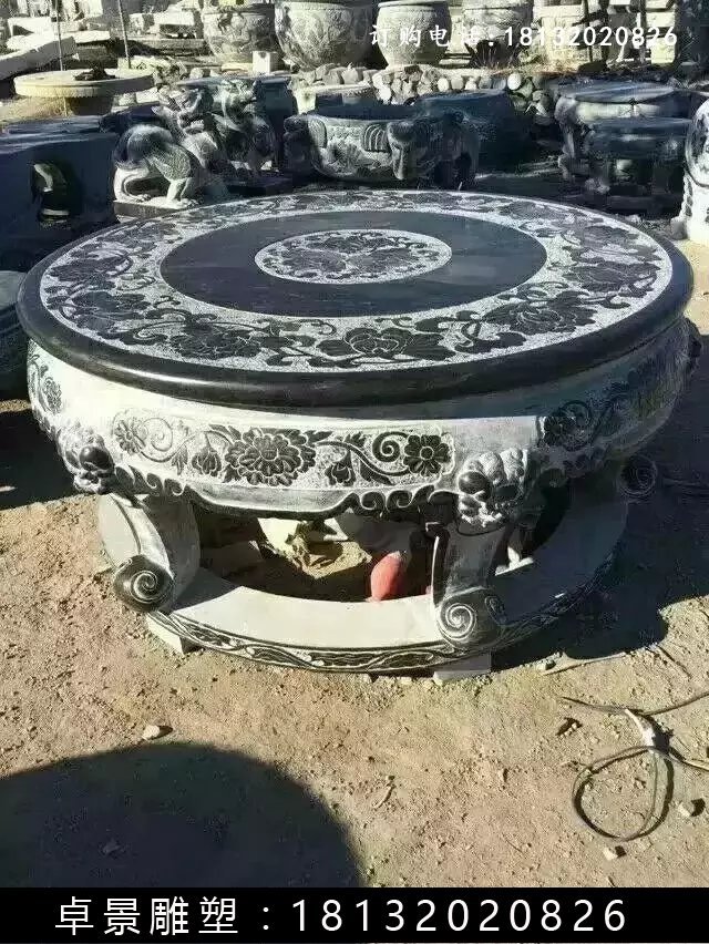 石桌，仿古石圓桌 (1)