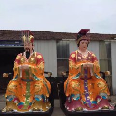 玻璃鋼玉帝王母雕塑，玻璃鋼彩繪神仙雕塑