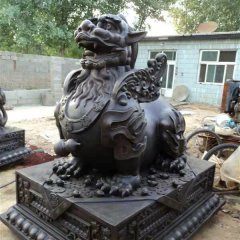 貔貅銅雕，鑄銅貔貅雕塑