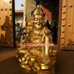 銅雕濟公，貼金濟公雕塑