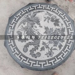 石頭鳳凰浮雕，石雕鳳凰雕塑