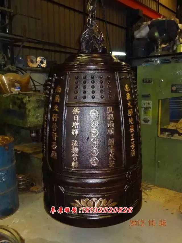 銅鐘雕塑，寺廟銅鐘雕塑 (3)