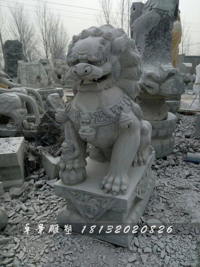 獅子石雕，仿古獅子石雕，門獅石雕 (5)