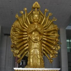千手觀音銅雕，大型觀音銅雕