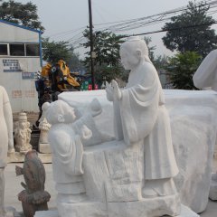 孔融讓梨石雕，景觀石雕