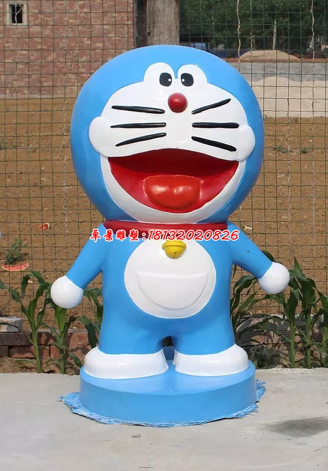 玻璃鋼機器貓雕塑，玻璃鋼卡通雕塑 (2)