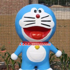 玻璃鋼機器貓雕塑，玻璃鋼卡通雕塑