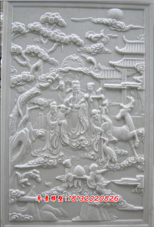 漢白玉石浮雕，人物石浮雕