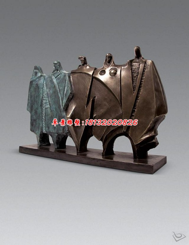 抽象人物銅雕，廣場(chǎng)景觀雕塑