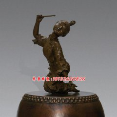 小女孩擊鼓銅雕，廣場景觀銅雕