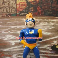 玻璃鋼豬豬俠雕塑，玻璃鋼卡通雕塑