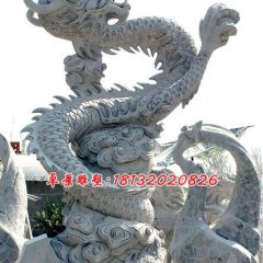 石雕龍雕塑，大理石龍雕塑