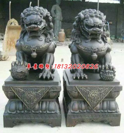 銅獅子，北京獅銅雕