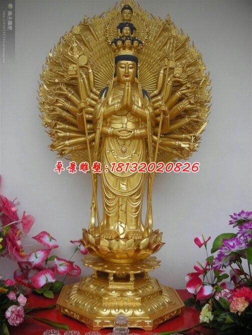 觀音銅雕，千手觀音銅雕