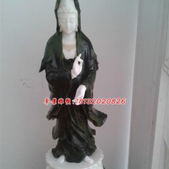 觀音石雕，漢白玉觀音菩薩雕塑