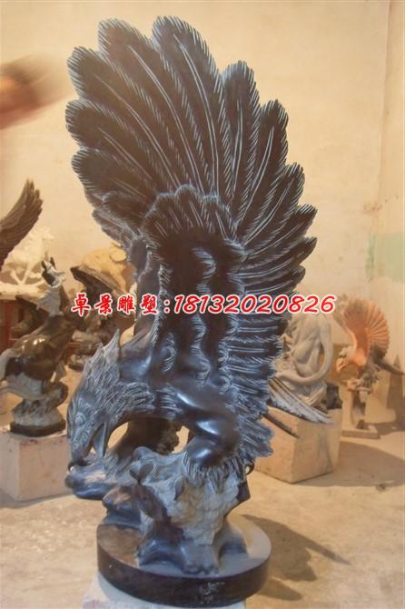 老鷹石雕，大展宏圖石雕 (2)