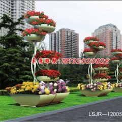 玻璃鋼花盆雕塑，玻璃鋼花架雕塑