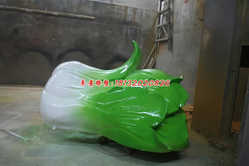 白菜雕塑，玻璃鋼仿真蔬菜雕塑