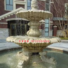 石雕噴水盆，歐式噴泉雕塑