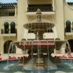 兩層噴泉石雕，小區石噴泉雕塑