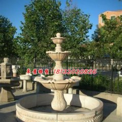 跌水盆噴泉石雕，廣場噴泉雕塑