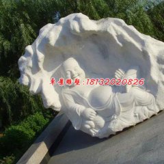 彌勒佛石浮雕，漢白玉佛像浮雕