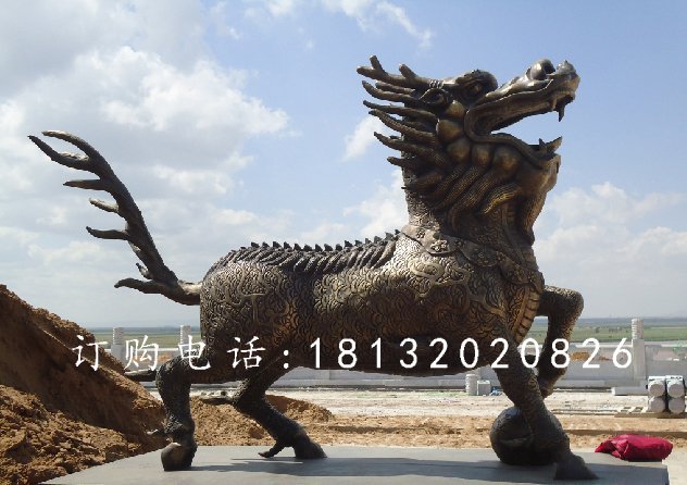 麒麟銅雕，廣場(chǎng)麒麟銅雕