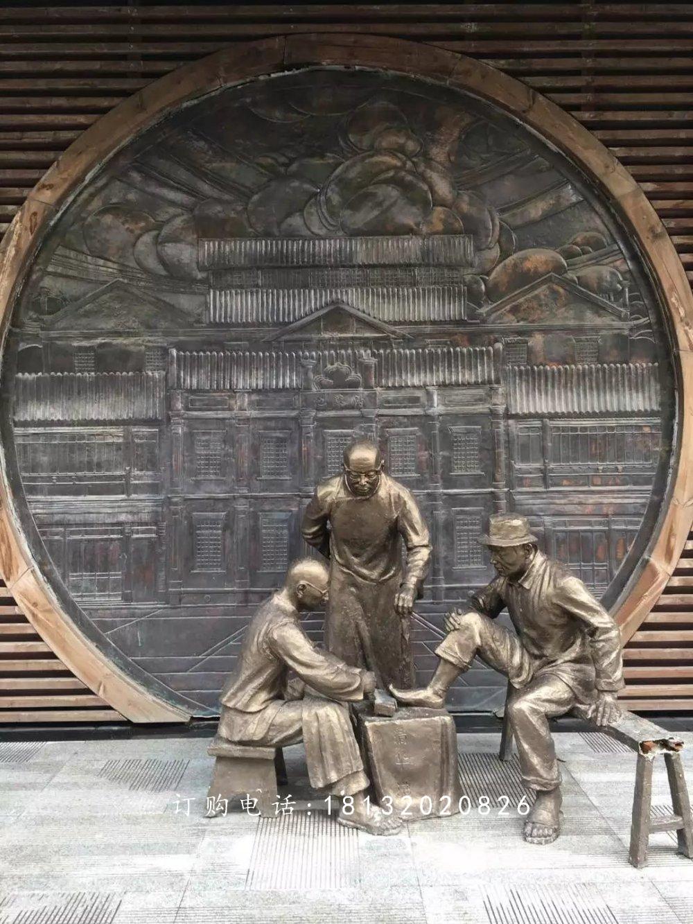 修腳銅雕，廣場(chǎng)景觀銅雕，小品銅雕