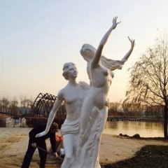 玻璃鋼西方人物雕塑，玻璃鋼情侶雕塑