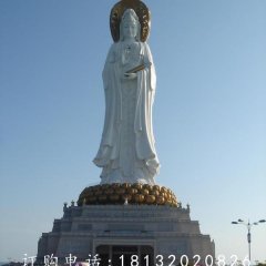 觀音菩薩石雕，三面觀音菩薩石雕，大型觀音菩薩石雕