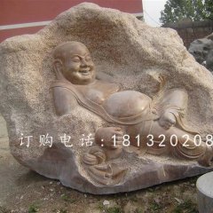 彌勒佛石雕，石材佛像雕塑