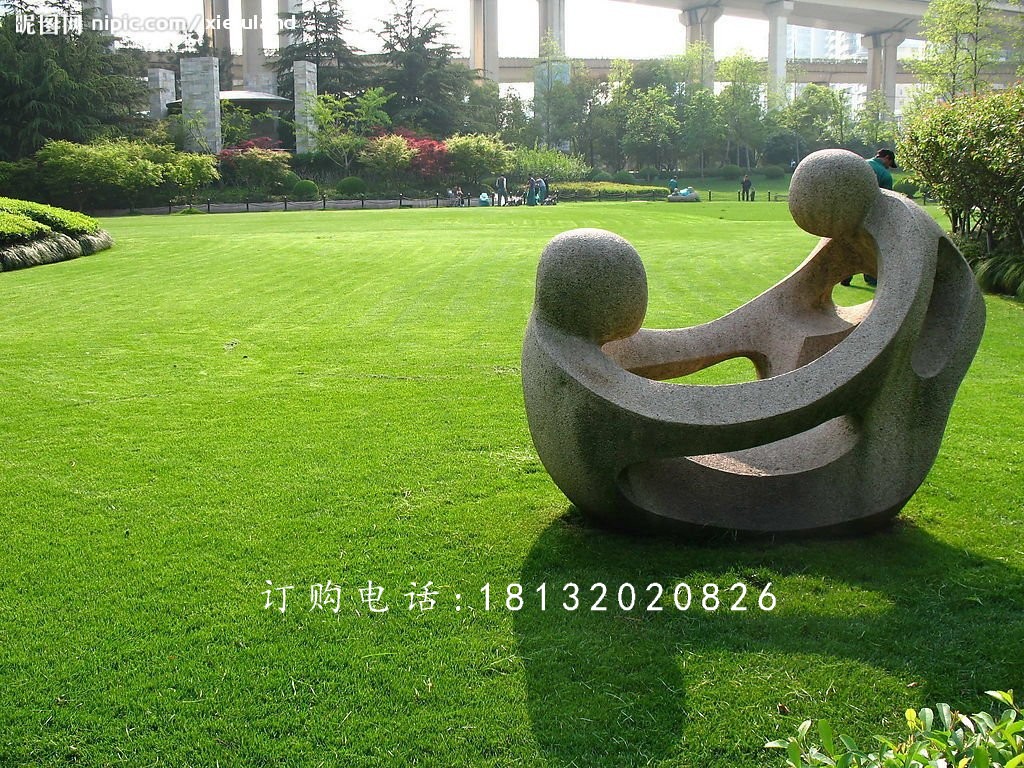 抽象人物石雕，公園抽象人物石雕