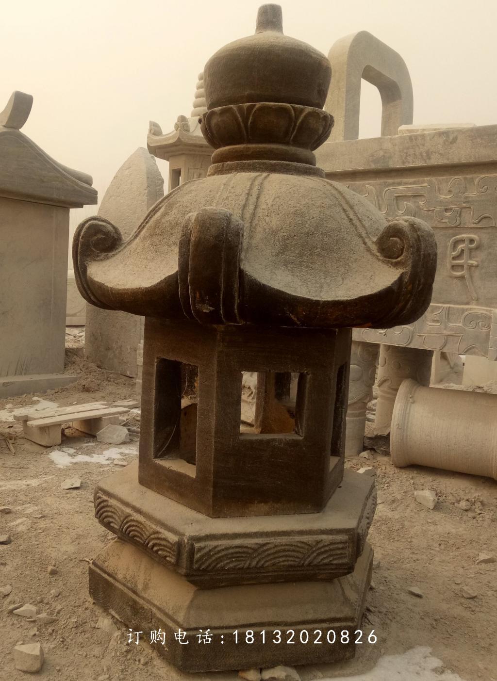 青石燈雕塑，公園仿古燈雕塑