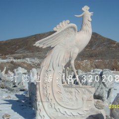 鳳凰石雕，晚霞紅動(dòng)物石雕