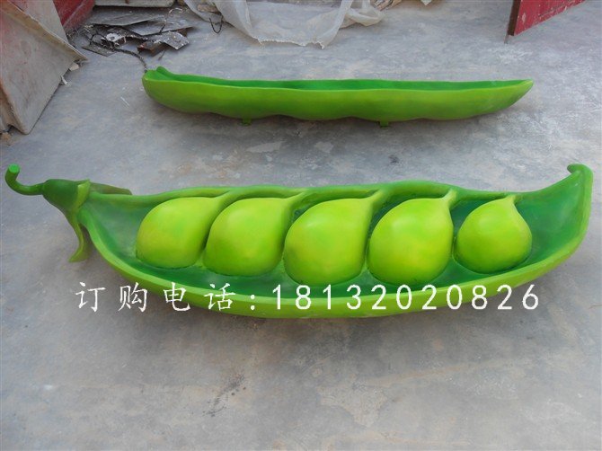 豌豆雕塑，仿真植物玻璃鋼雕塑 (4)
