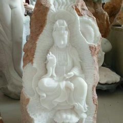 漢白玉石浮雕，佛像石浮雕