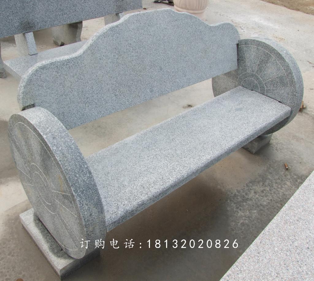 大理石椅子，公園長椅石雕 (3)