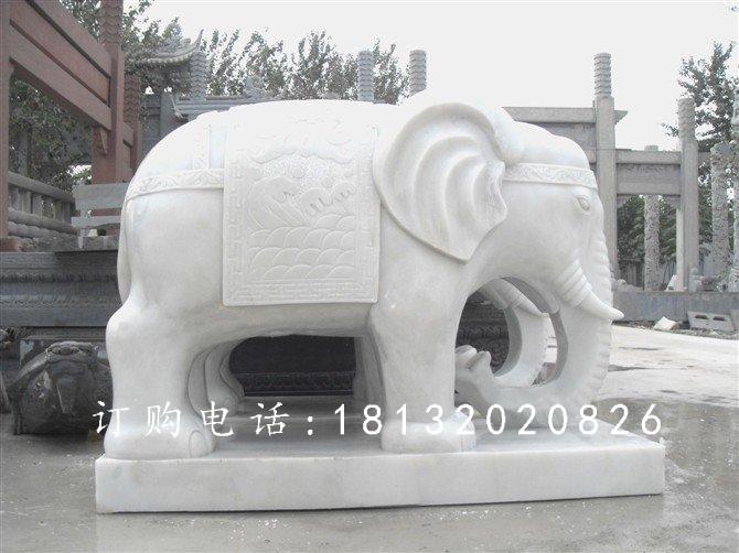 大象石雕，漢白玉大象雕塑 (2)1