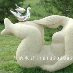 抽象女人石雕，公園景觀石雕