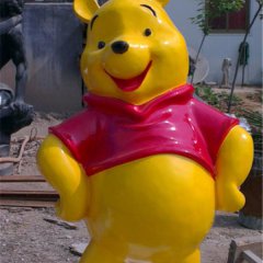 玻璃鋼維尼熊雕塑，玻璃鋼卡通雕塑