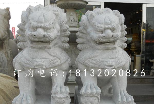 獅子滾繡球石雕，大理石獅子雕塑