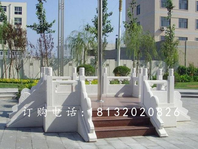 校園升旗臺(tái)石雕，漢白玉升旗臺(tái)雕塑